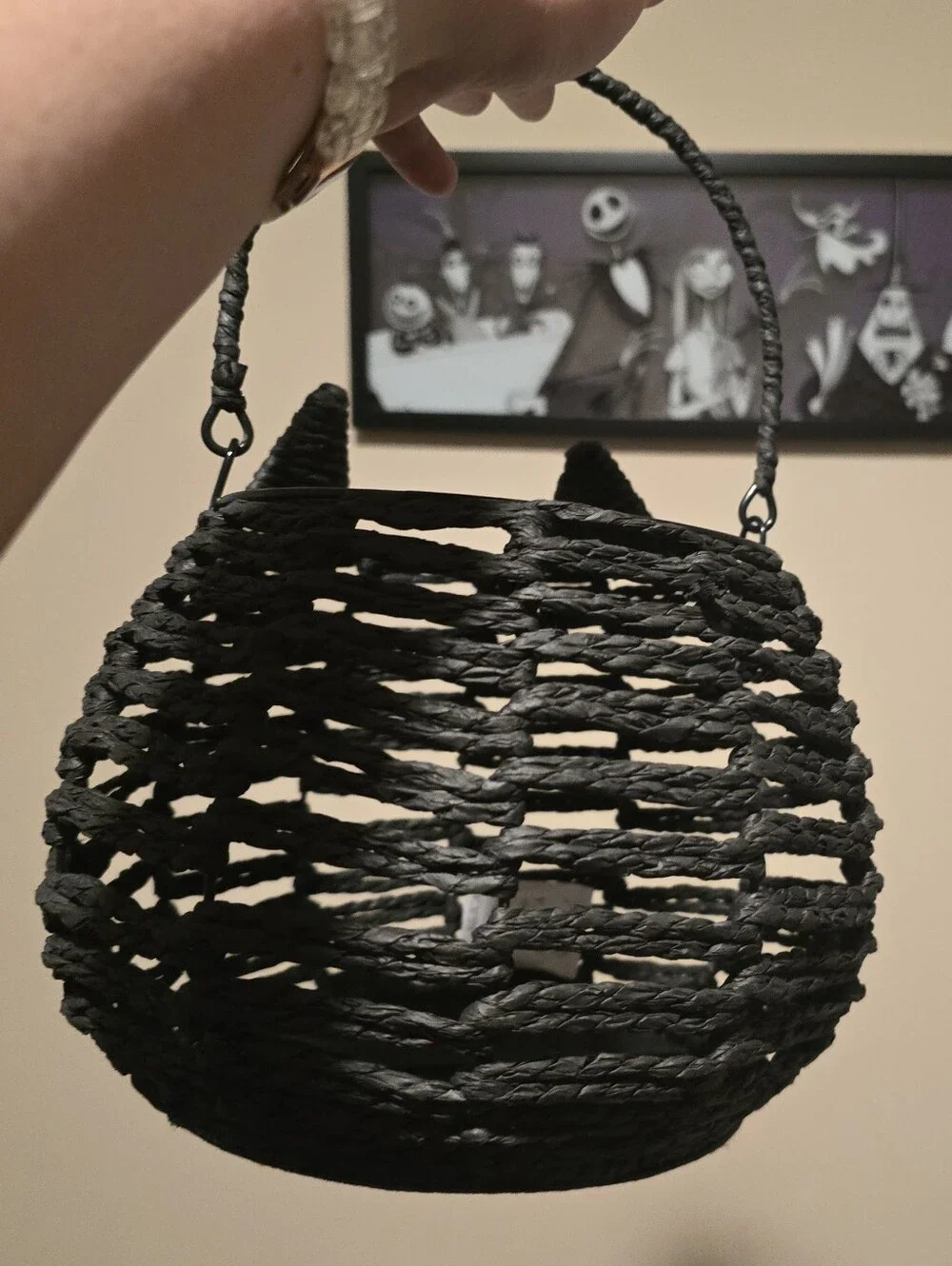NEW 2026 Target Bullseye Playground Black Cat Halloween Woven Storage Basket